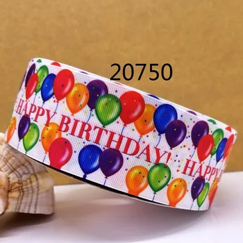 Darmowa wysyłka na 50 jardów za rozmiar happy birthday days ribbon printed grosgrain ribbon 20754