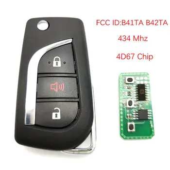Datong World Car Remote Key For Toyota FCC ID B41TA B42TA 434 Mhz 4D67 Chip Auto Smart Remote Control Blank Key
