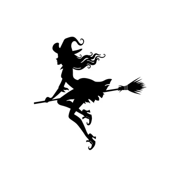 Dawasaru Zła Czarownica latający na niebie dziewczyna naklejka samochód wodoodporny spersonalizowane naklejki motocykle auto ozdoby PCV, 13cm*13cm