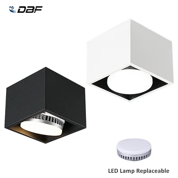 [DBF]kąt regulacji kwadratowego led do montażu powierzchniowego Downlight z wymiennymi lampą led 7W 9W 12W LED Spot Light do salonu, sypialni