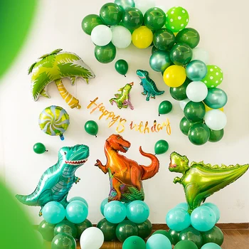 Dinozaur partia temat balon odpowiedni pakiet chłopiec, dziecko, urodziny, balon ozdoby dżungli zwierząt tło