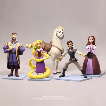 Disney Roszpunka Księżniczka rysunek 5 szt./kpl. 9-11 cm Mini figurka lalka Działania anime mini kolekcja figurka zabawka model dla dzieci