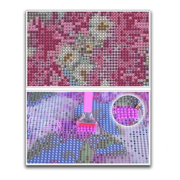 Diy 5D resin diamond painting cross stitch full diamond embroidery różowy lotus flowers wzór rhinestone pasted painting