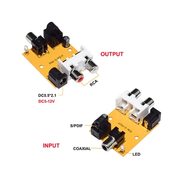 DIY Cyfrowy na analogowy konwerter audio adapter optyczny daptador koncentryczne/optyczne Toslink SPDIF w analogowe L/R RCA audio dekoder TV