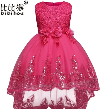 Dla dzieci sukienki dla dziewczynek 2018 nowy design Flower Girl Dresses For Weddings Child Birthday Party Dress organza haft 3 - 10yrs