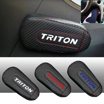 Dla Mitsubishi Triton 1 szt. z włókna węglowego skóra auto noga poduszka pad kolana drzwi samochodu ręka Pad akcesoria samochodowe, samochód zabezpieczający