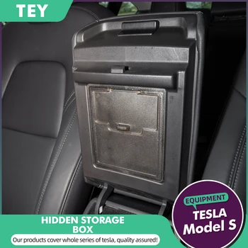 Dla Tesla model 3 2017 - 2020 samochody podłokietnik skrzynia pokrywa schowek ukryty przezroczyste pudełko do przechowywania tesla model three akcesoria