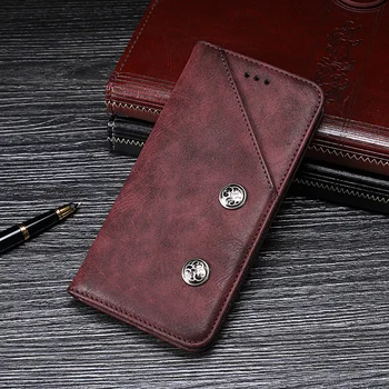 Dla Vivo Y19 Case Luxury Retro Rivet Wallet Flip Leather Capa Case for Vivo Y19 Phone Cover akcesoria