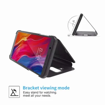 Dla Xiaomi Redmi 6A Case Book Leather Flip Smart mirror Cover On the Case Xiomi Kisomi Xiami 6A 2a A2lite 6 Pro 6Pro