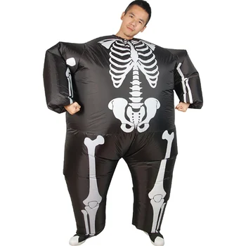 Dmuchany Ponury Żniwiarz Halloween straszny szkielet fantazyjny kostium cosplay kostium monster duch dla dorosłych kombinezon