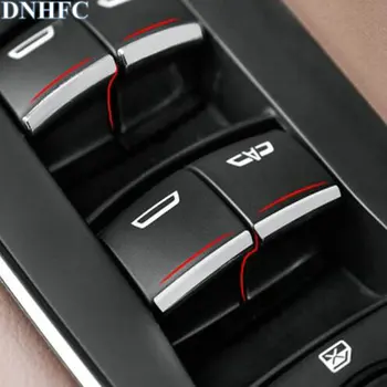 DNHFC stylizacja samochodu ABS 7 szt./kpl. przycisk podnoszenia szyby samochodu zdobią cekiny do Buick Regal 2018 2019 akcesoria samochodowe