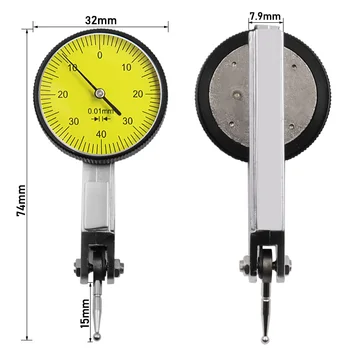 Dokładny chronograf manometr testowy wskaźnik precyzyjna metryka z czop jaskółczy ogon szyny mocowanie 0-4 0,01 mm przyrząd pomiarowy narzędzia