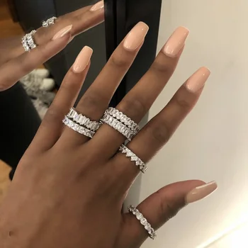 Doskonała jakość obietnica diament pierścionek srebro próby 925 wieczność obrączka pierścionek zaręczynowy dla kobiet ślubne dekoracje na przyjęcia