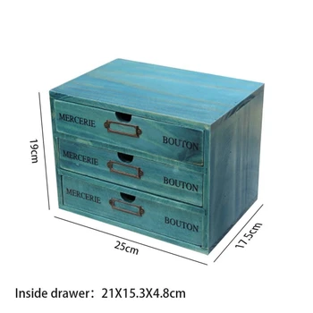 Drewno twarde pudełko do przechowywania komoda tenis organizer pudełko do przechowywania retro 1/2/3 pocztowej makijaż szuflady do przechowywania organizator
