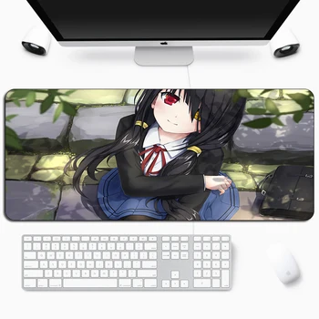Duża data żywo anime podkładka pod mysz gamer niestandardowe Токисаки Куруми sexy dziewczyna gumowa klawiatura podkładka podkładka pod mysz biurko komputerowe mata