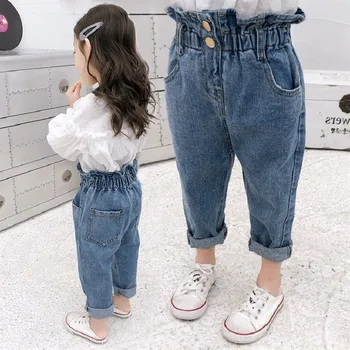 Dzieci dziewczyny dżinsy spodnie na lato spodnie jeansowe dzieci bawełna casual spodnie nastolatek jeans odzież Dziecięca spodnie dziewczyny