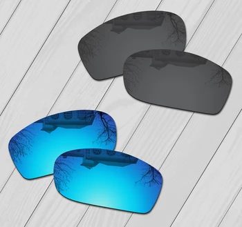 E. O. S 2 pary czarnych i lodu niebieskie spolaryzowane wymiennych okularów przeciwsłonecznych Oakley Splinter