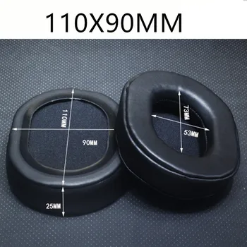 Earpad Memory Foam Black PU nadaje się 100X80MM 110X90MM dla dużych słuchawek nad uchem dla AKG dla HifiMan dla ATH dla Philips