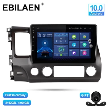 EBILAEN samochodowy odtwarzacz multimedialny Honda Civic 8 2005-2011 Android 10.0 Radio nawigacja GPS radio aparat IPS