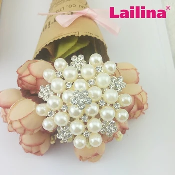 Elegancka moda Kryształ rhinestone kwiat okrągła broszka, CC broszka, koreańska broszka dla ślubne biżuteria