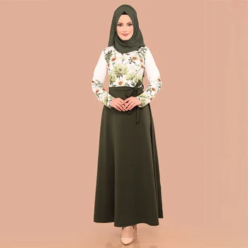 Elegancki Eid Mubarak Abaya Dubaj Turcja Islamski Hidżab Sukienka Kaftan Kaftan Marocain Islam Ubrania Sukienki Szlafrok Musulman Vestidos
