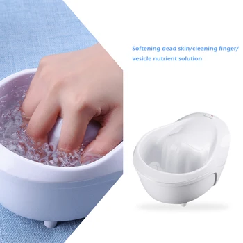 Elektryczny DIY Nail Art Soak Bowl Bubble Vibration pranie ręczne paznokci żel do usuwania lakieru nail SPA manicure narzędzie do zdejmowania paznokci narzędzia