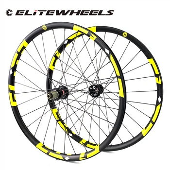 ELITEWHEELS 29er lekki MTB Carbon Wheels 28*25 mm бескамерный gotowy XC Rim Cross Country Wheelset Wtih Novatec 6-Bolt Hub