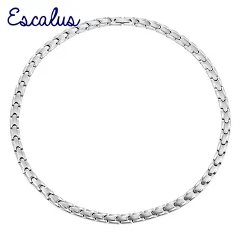 Escalus 4in1 magnetyczne kobiecy naszyjnik ze srebra kolory Magnes 316L łańcuch ze stali nierdzewnej dość magnetyczne biżuteria szyi czapki Urok