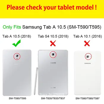 Etui do Samsung Galaxy Tab A A2 2018 10.5 inch T590 T595 T597 SM-T590 Cover Funda Tablet Fashion painted Shell Stand +folia+uchwyt