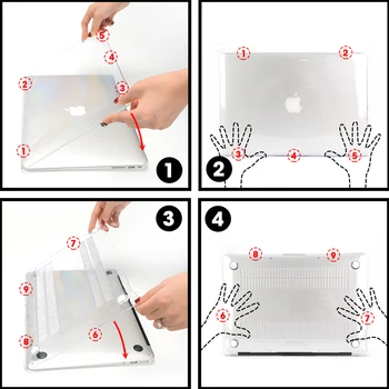 Etui na laptopa Apple Macbook Mac book Air Pro Retina New Touch Bar 11 12 13 15 inch Laptop Hard Cover Case 13.3 Bag Shell