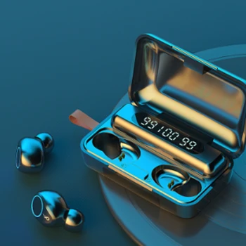 F9 TWS Touch Breathing Light bezprzewodowe słuchawki Bluetooth 5.0 w uchu stereo sportowe słuchawki słuchawki