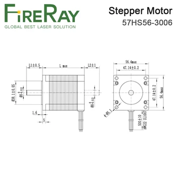 FireRay hybrydowy silnik krokowy Nema23 57HS56 dla CO2 cięcia laserowego grawerowania