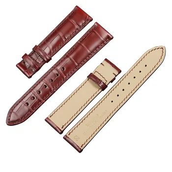 FUYIJIA Custom oryginalny pasek do zegarka ze skóry krokodyla ręcznie pasek z krokodylej skóry Mężczyźni Kobiety paski do zegarków 14mm 16mm 18mm 20mm 21mm 22mm pasek
