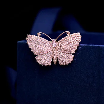FXLRY wysokiej jakości owadów szpilki i broszki biżuteria moda broszka motyl prezenty dla kobiet partii biżuterii