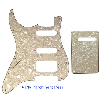 Gitarowe partie-dla nas Leworęczny 72' 11 otwór dla śruby standardowe St Deluxe Humbucker Hss Guitar pickguard & Back Plate Scratch Plate