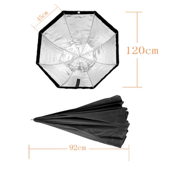 Godox 120 cm/47,2 cala przenośny składany ośmiokąt parasol softbox Brolly reflektor studio fotograficzne, lampa Speedlite reflektor dyfuzor