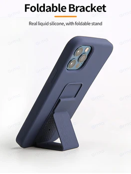 Grma Nadgarstkiem Hand Band TPU Case For iPhone 11 12 Pro Max 12 Mini Candy Color Phone Holder silikonowy pokrowiec magnetyczny uchwyt pokrywa
