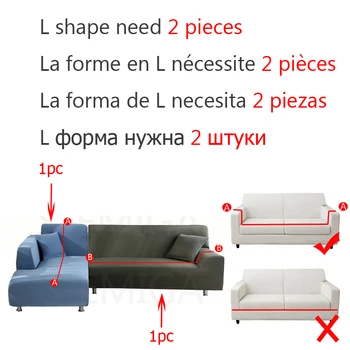 Gruby bieżnik kanapy żakardowe stałe drukowane pokrowce na sofy do salonu sofa pokrowiec kanapa narożna etui L forma