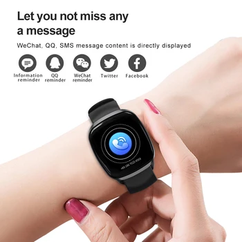 GT103 Fitness Tracker Watch Wodoodporny Bluetooth Smart Watch Heart Rate Monitor Control Smart Bracelet Pąki+ R175 Dropshipping