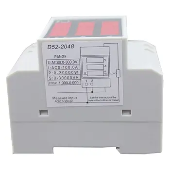 GTBL D52-2048 szyna DIN cyfrowy napięcie prąd woltomierz amperomierz Miernik mocy