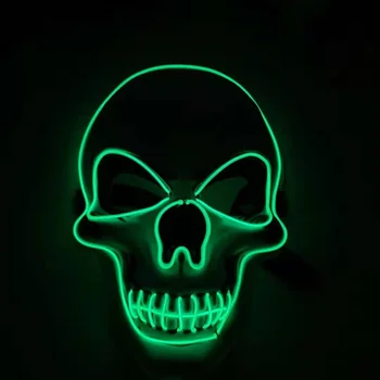 Halloween LED Mask Purge Masks Election Mascara Costume EL DJ Party Light Up Masks Glow In Dark Multi Choose Masker Purge
