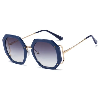 HBK 2020 nowa dostawa oversize sześciokątne okulary Kobiety Mężczyźni mody marki projektant wielkie odcienie do powołania okulary przeciwsłoneczne UV400