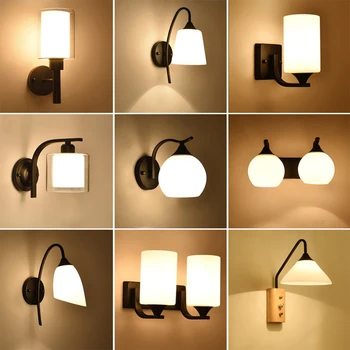 HGhomeart Luminarias Vintage Wall Lamp E27 Stolik Lampka Do Czytania Led Kinkiet Oświetlenie Wewnętrzne Ścienne Oświetlenie Nowoczesne Lampa