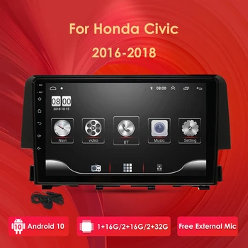 Hizpo Android 10 Car Stereo Honda Civic 2016 2017 radio z 9