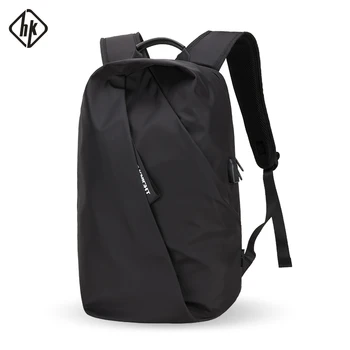 Hk marka męski plecak moda wielofunkcyjny USB ładowanie mężczyźni 14-calowy laptop plecaki podróży osobowość Backbag dla kobiet