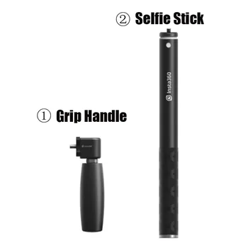 Insta360 One X Camera 1/4 Screw Selfie Stick Handheld Monopod+Bundle Rotation Handle For Insta 360 One Bullet Shooting