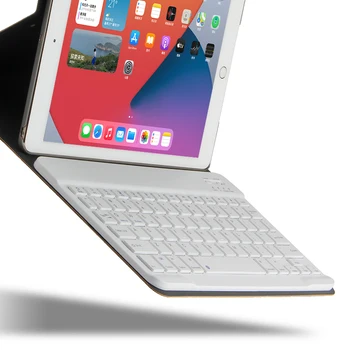 Inteligentne etui dla iPad 10.2 2020 iPad8 8. generacji tablet etui klawiatura Bluetooth pokrywka PU skórzane etui mysz