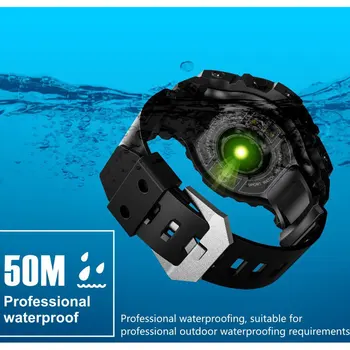 Inteligentne zegarki IP68 profesjonalny wodoodporny rytm serca sen fitness tracker krokomierz, kompas męskie zegarki na telefon Android IOS