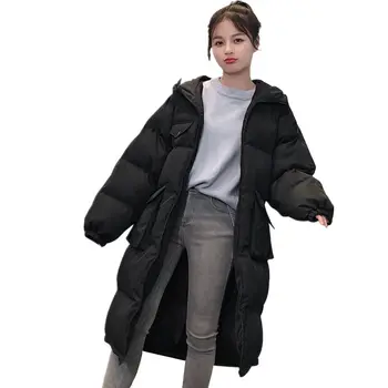 Jesienna kurtka zimowa dla kobiet parki plus rozmiar kobiecy płaszcz gruby Puch, bawełniana kurtka damska Oversize z kapturem dla kobiet płaszcz zimowy C6620