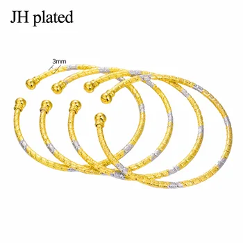 JHplated 4 szt. Dubaj bransoletka dla kobiet Indie biżuteria moda Afryki arabskie etiopczyk bransoletki
